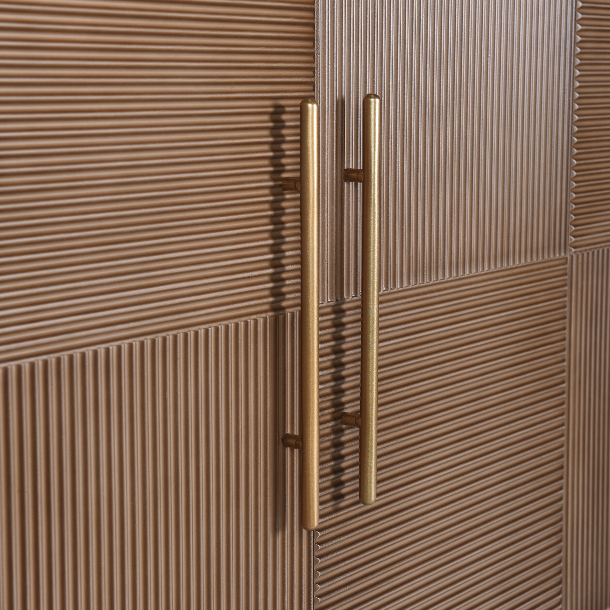 Cameron Dark Natural and Gold Cabinet