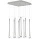 Stillo LED 17 inch Satin Nickel Multi-Light Pendant Ceiling Light