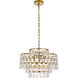 Mila 5 Light 18 inch Brass Pendant Ceiling Light