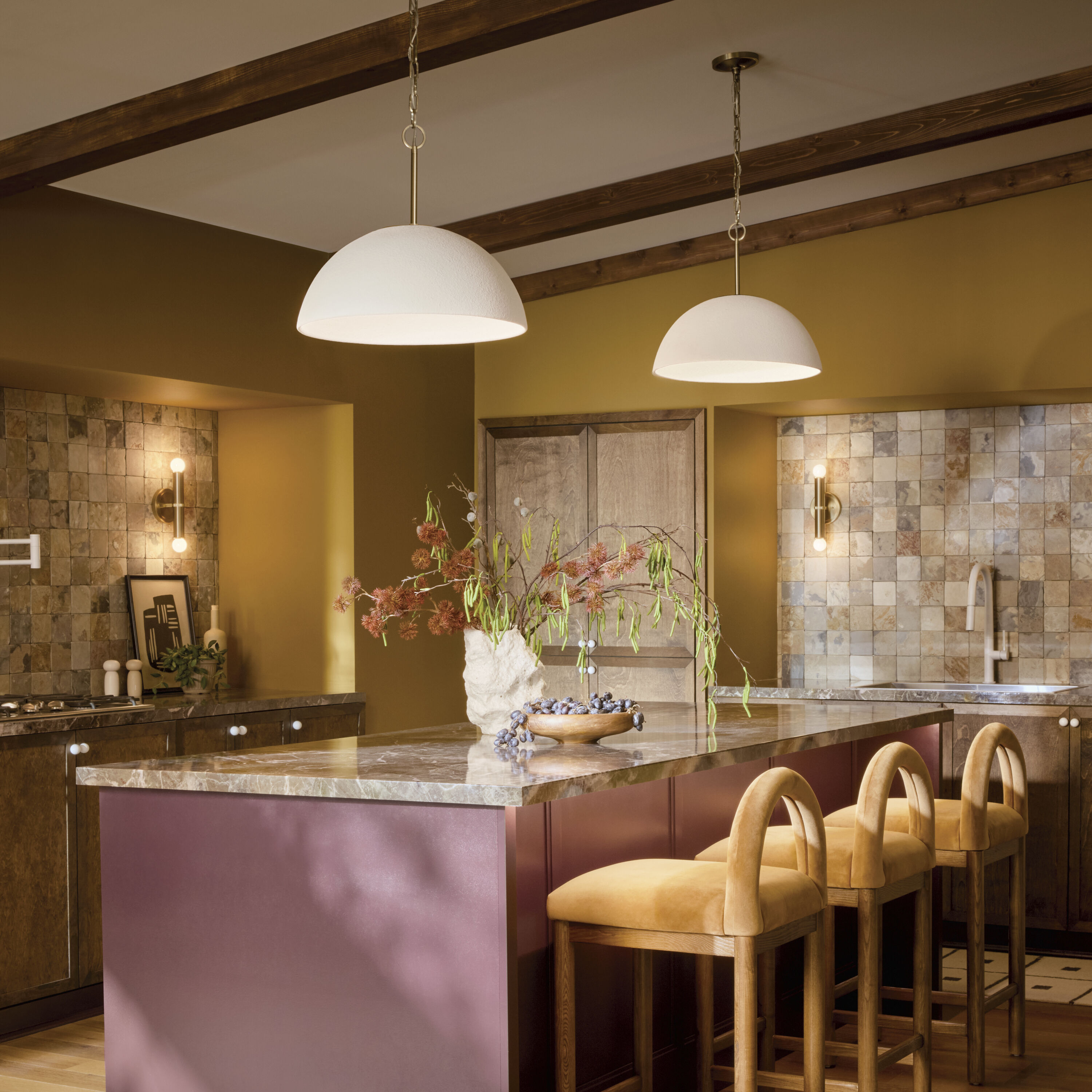 Mikale LED Champagne Bronze Pendant Ceiling Light