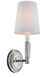 Golly 1 Light 6 inch Polished Nickel Wall Sconce Wall Light in White Fabric