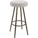 Braven 26 inch Metallic Gold with White and Gray Counter Stool