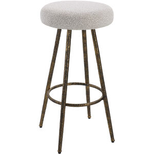 Braven 26 inch Metallic Gold with White and Gray Counter Stool