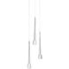 Quill LED 12 inch Chrome Multi-Light Pendant Ceiling Light, dweLED