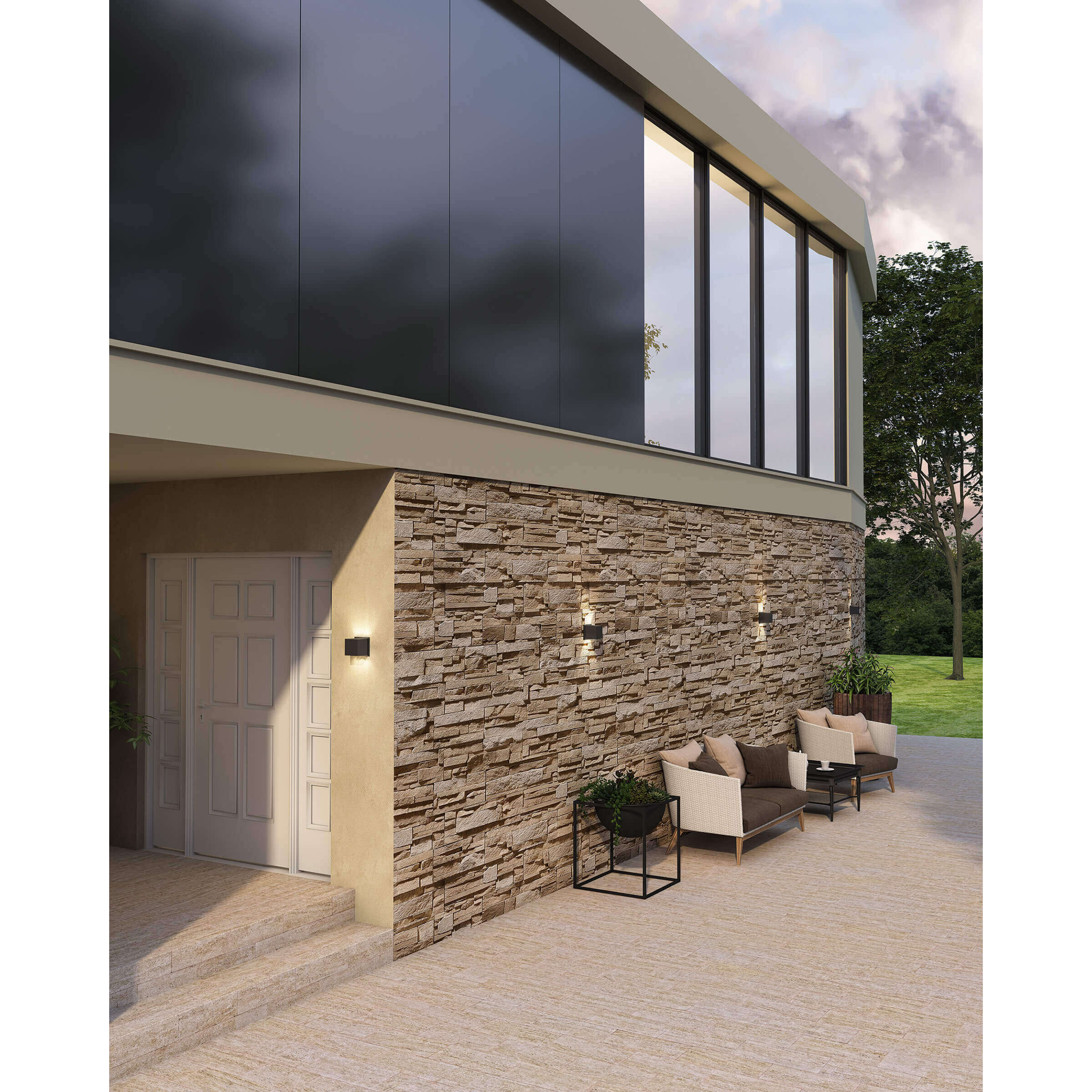 Cubix LED 4.63 inch Satin Grey ADA Sconce Wall Light, Directional Up/Down