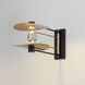 Pearl LED 11.75 inch Black and Natural Aged Brass Wall Sconce Wall Light