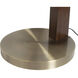 Taper 92 inch 14.00 watt Walnut and Weathered Brass Arc Floor Lamp Portable Light