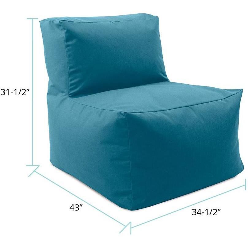 Seascape Turquoise Outdoor Pouf Chair