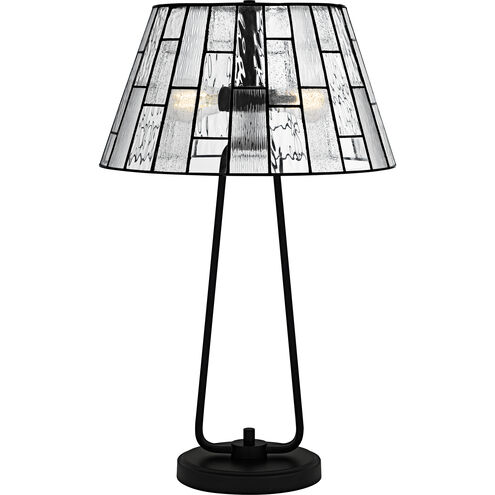 Rainier 26 inch 75.00 watt Matte Black Table Lamp Portable Light, Small