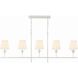 Broche 5 Light 53.5 inch Matte White Chandelier Ceiling Light