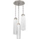 Ledgestone LED 18.3 inch Beige Silver Multi-Pendant Ceiling Light in 3000K LED, Diamond Chain