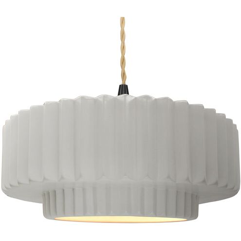 Radiance LED 16.25 inch Bisque and Matte Black Pendant Ceiling Light