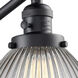 Seneca Falls 18 inch 60.00 watt Matte Black Swing Arm Wall Light, Franklin Restoration