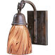 Simplicity 1 Light 4 inch Antique Copper Wall Mount Wall Light, Glass Sold Separately