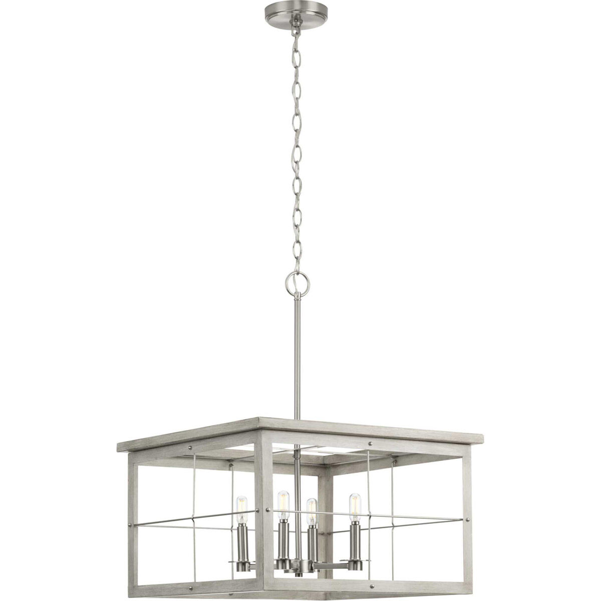 Hedgerow 4 Light 21 inch Brushed Nickel Chandelier Ceiling Light