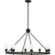 Lansdale 8 Light 34 inch Black with Brushed Nickel Accents Chandelier Ceiling Light