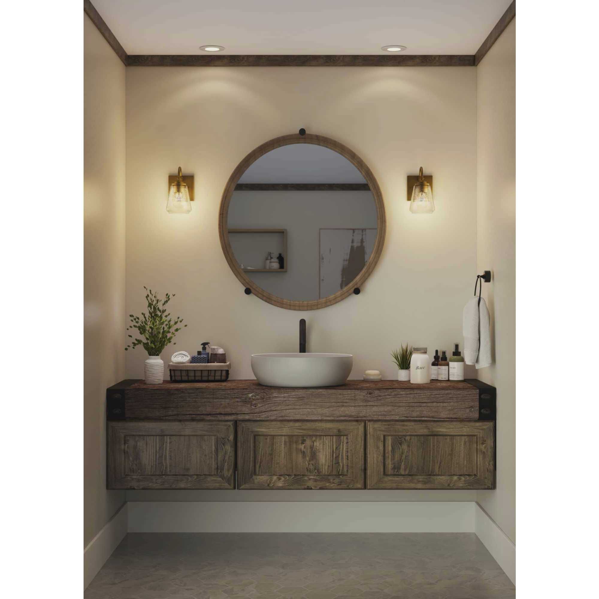 Progress P300472 196 Martenne 1 Light 4.62 inch Aged Bronze Bathroom Vanity Light Wall Light
