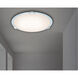 Yokohama 1 Light 30 inch White Flush Mount Ceiling Light, with Remote Control