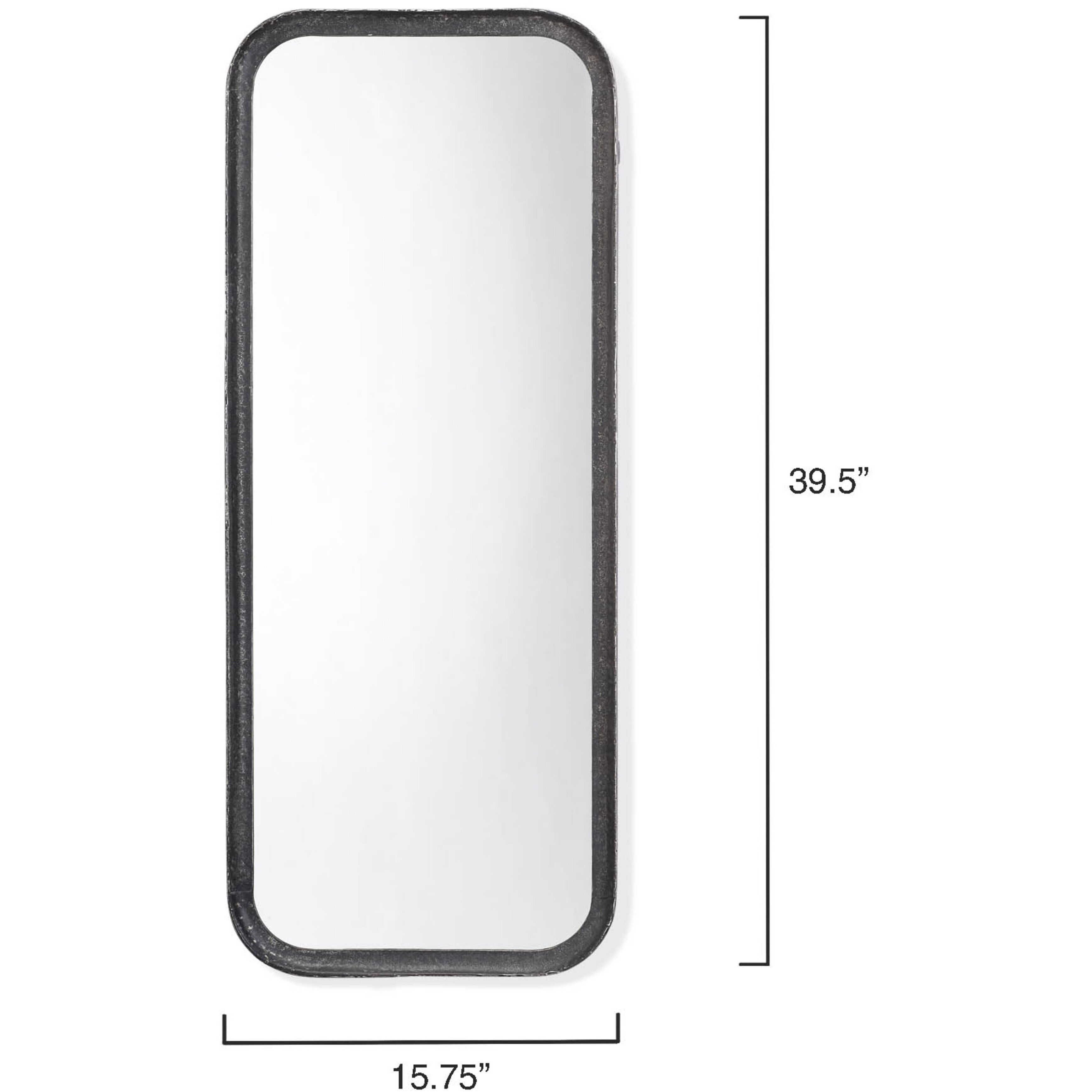 Capital 36 X 16 inch Distressed Black Mirror