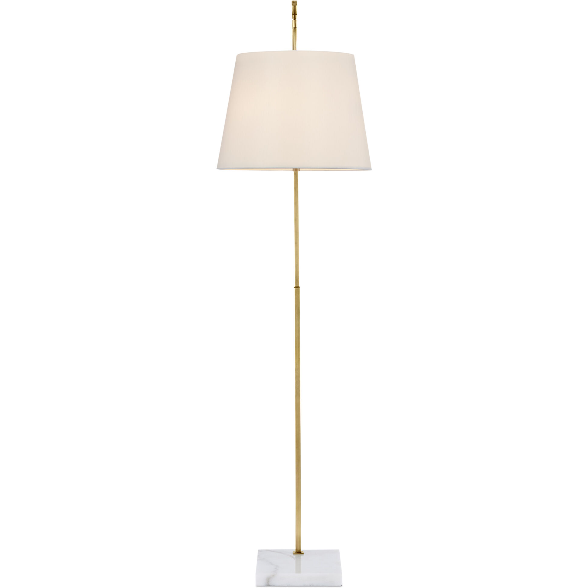Cloister 70 inch 75 watt Antique Brass/White Floor Lamp Portable Light