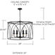 Amara 6 Light 28 inch Matte Black with Brass Pendant Ceiling Light