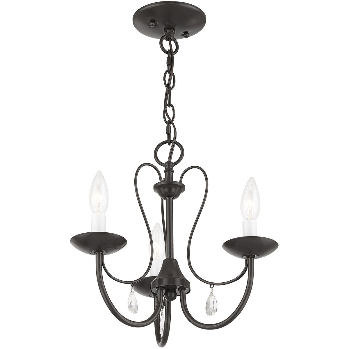 Mirabella 3 Light 15 inch English Bronze Chandelier Ceiling Light