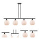 Ballston Athens 4 Light 48 inch Oil Rubbed Bronze Island Light Ceiling Light in Matte White Glass, Ballston
