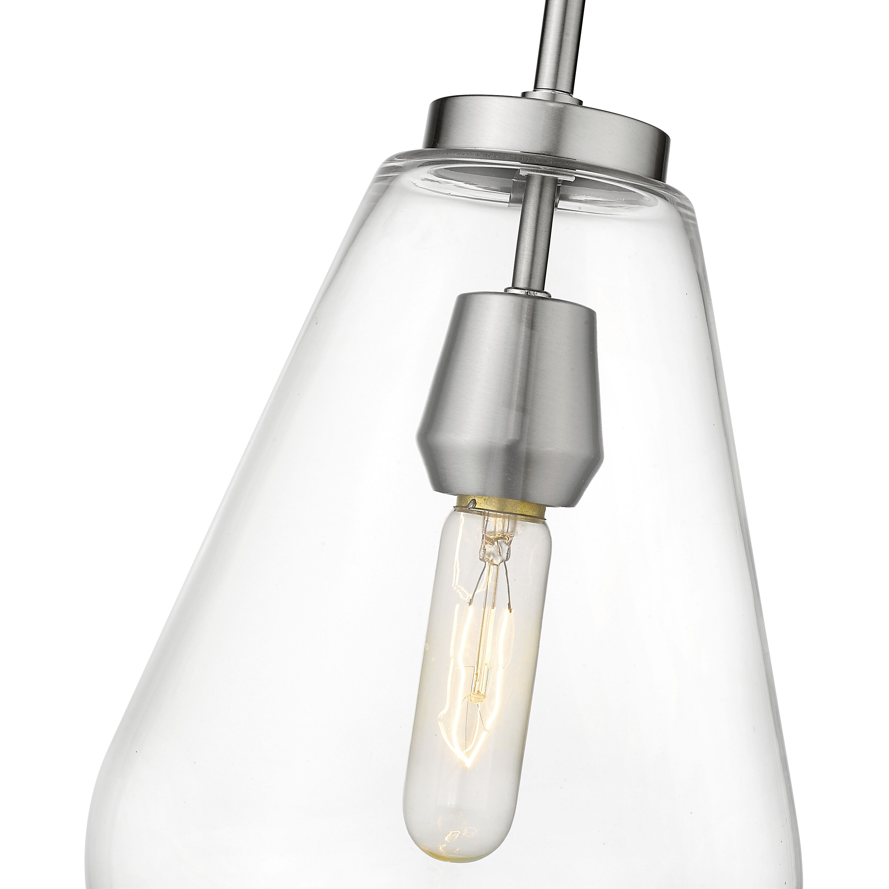 Ayra 1 Light 8 inch Brushed Nickel Pendant Ceiling Light