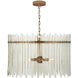 Electra 6 Light 29 inch Antique Brass Chandelier Ceiling Light