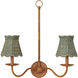 Annabelle Teal Tapered Chandelier Shade, Suzanne Duin Collection