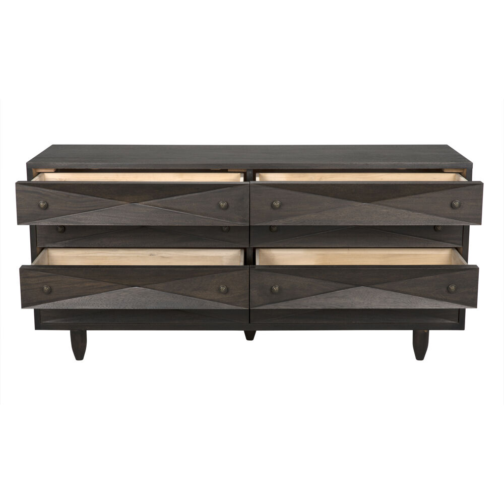 Diamond Ebony Walnut Double Chest, Double