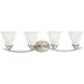 Nerissa 4 Light 33.25 inch Brushed Nickel Bath Vanity Wall Light