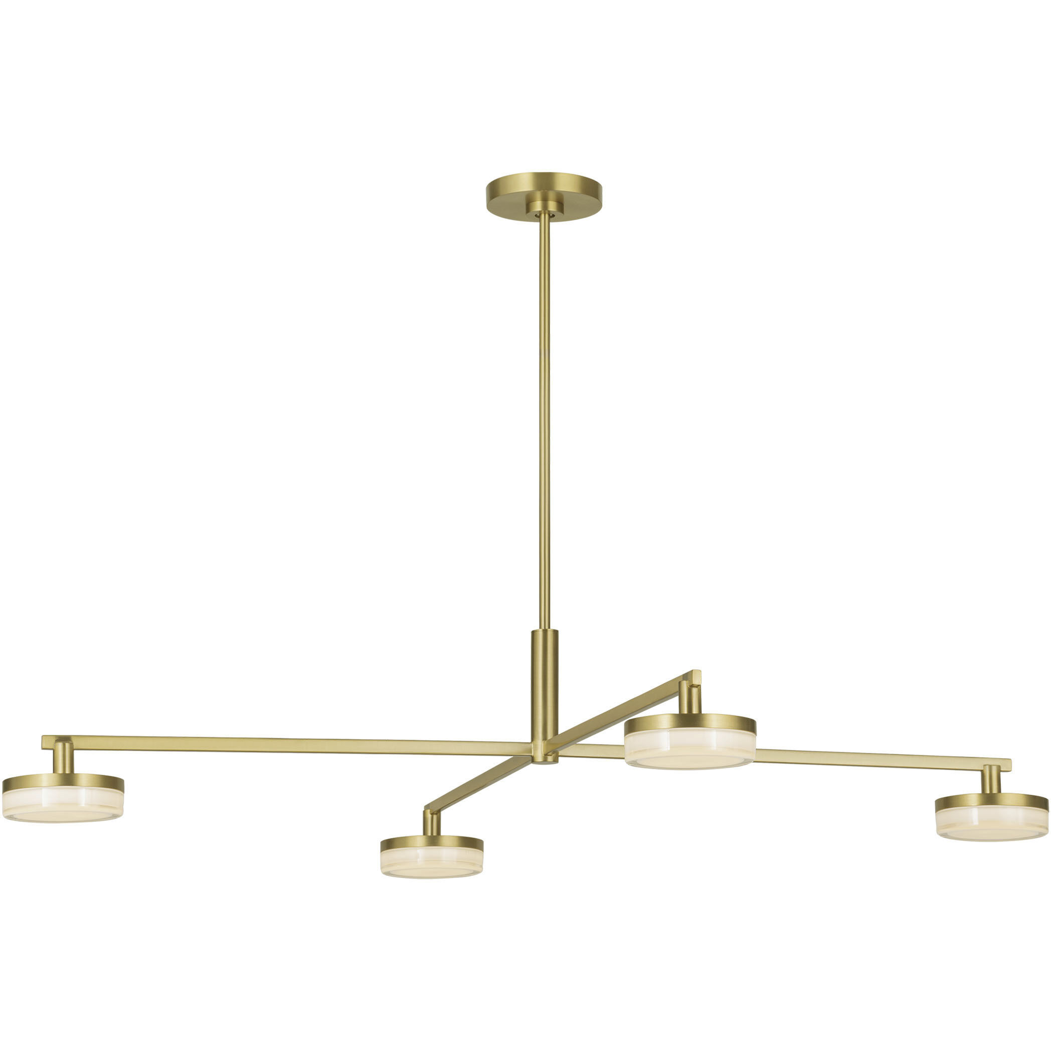 Sean Lavin Khan LED 34 inch Burnished Brass Chandelier Ceiling Light