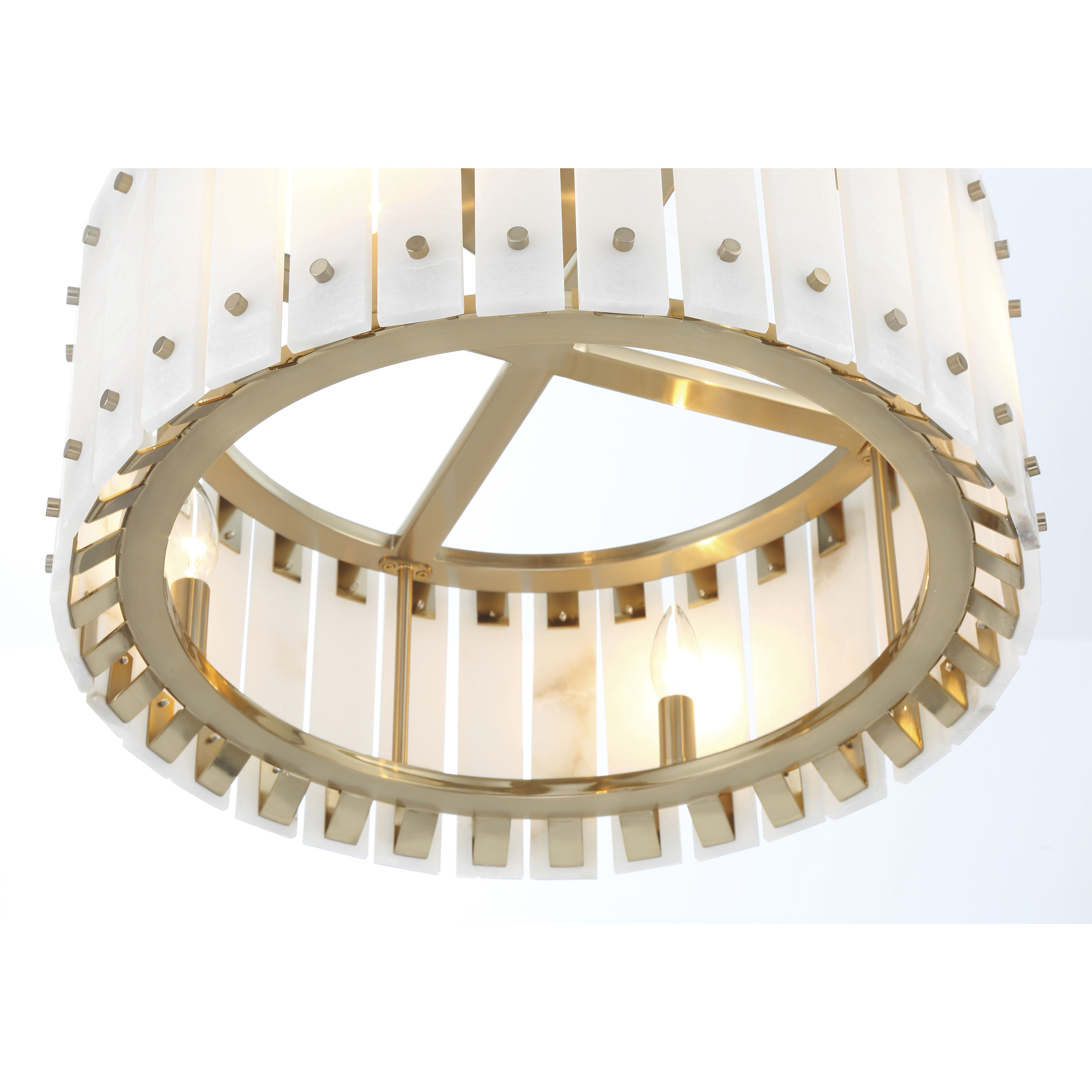 Bardon 4 Light 20.75 inch Celeste Brass Semi-Flush Ceiling Light
