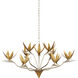 Paradiso 9 Light 39.5 inch Contemporary Silver Leaf and Gold Leaf Chandelier Ceiling Light
