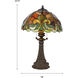 Topiaza 23.5 inch 75.00 watt Multi Tiffany Table Lamp Portable Light