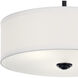 Shailene 3 Light 14 inch Black Semi Flush Mount Ceiling Light