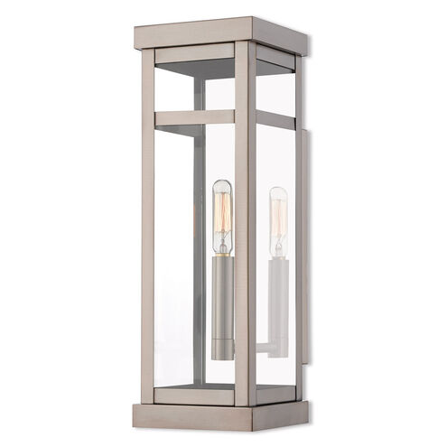 Hopewell 1 Light 15 inch Brushed Nickel Outdoor Wall Lantern