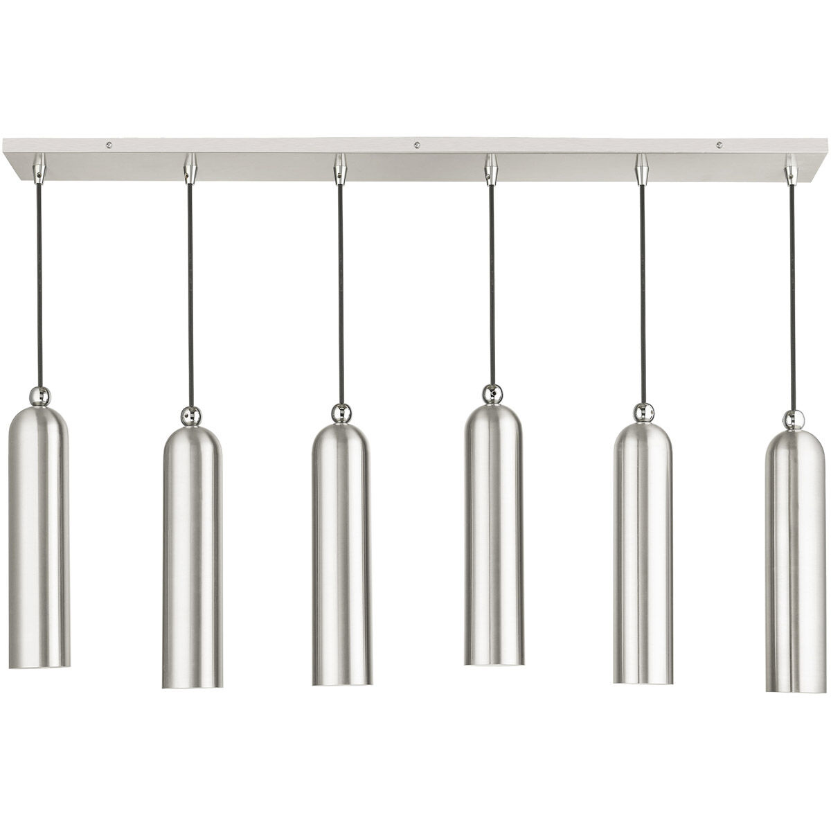Ardmore 6 Light 44 inch Brushed Nickel Linear Pendant Ceiling Light