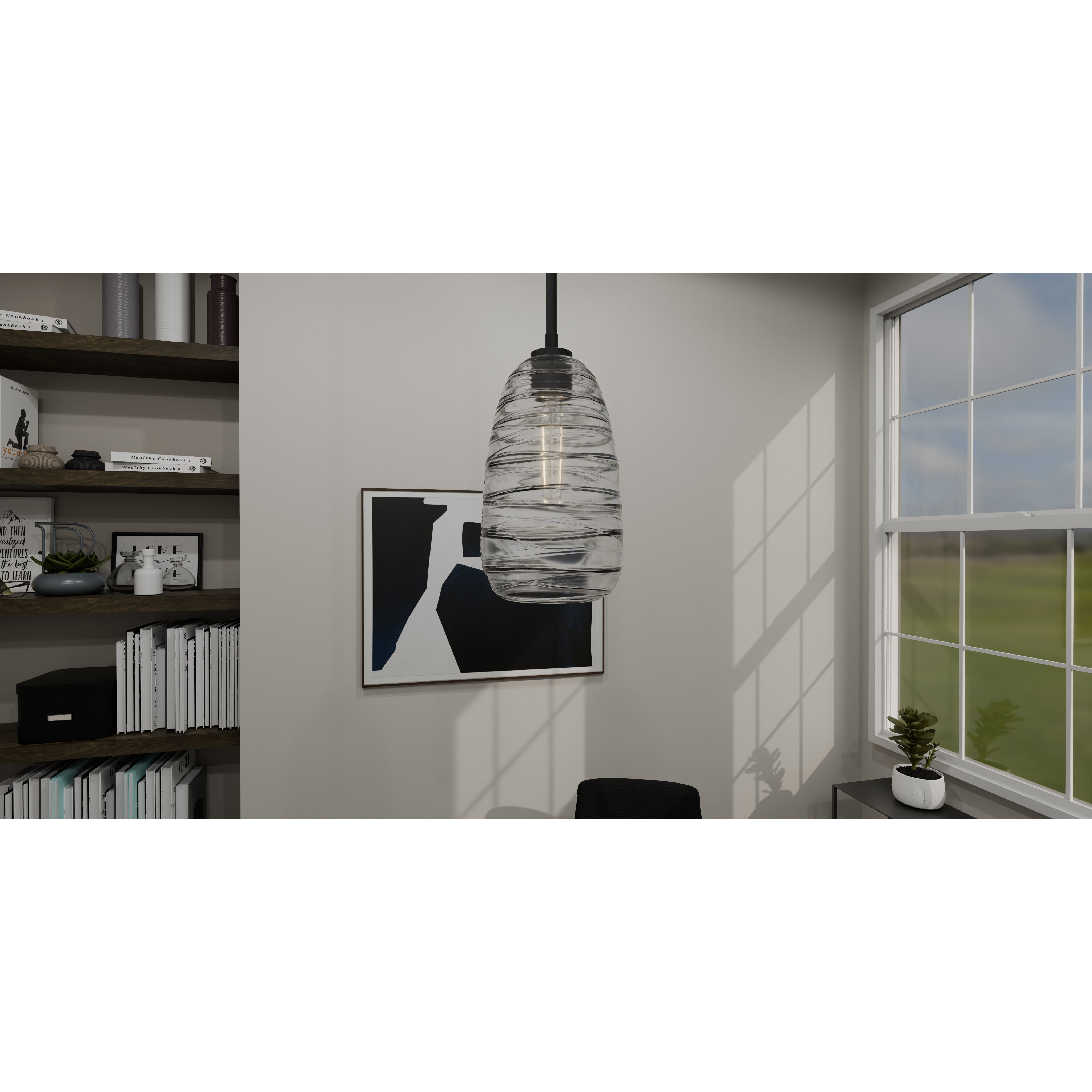 Asher 1 Light 8 inch Matte Black Mini Pendant Ceiling Light