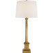 Suzanne Kasler Sjosephine 32.5 inch 150 watt Hand-Rubbed Antique Brass Table Lamp Portable Light in Linen