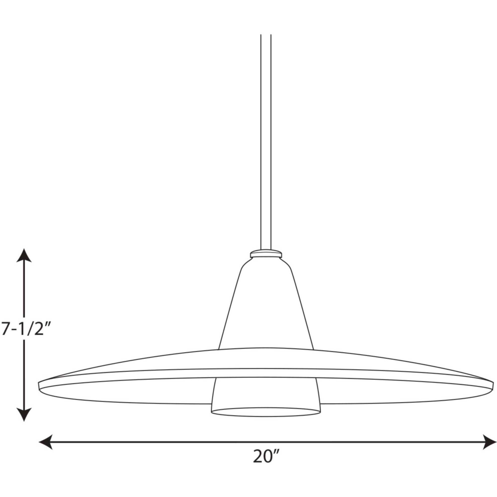 Glass Pendants 1 Light 20 inch Brushed Nickel Pendant Ceiling Light