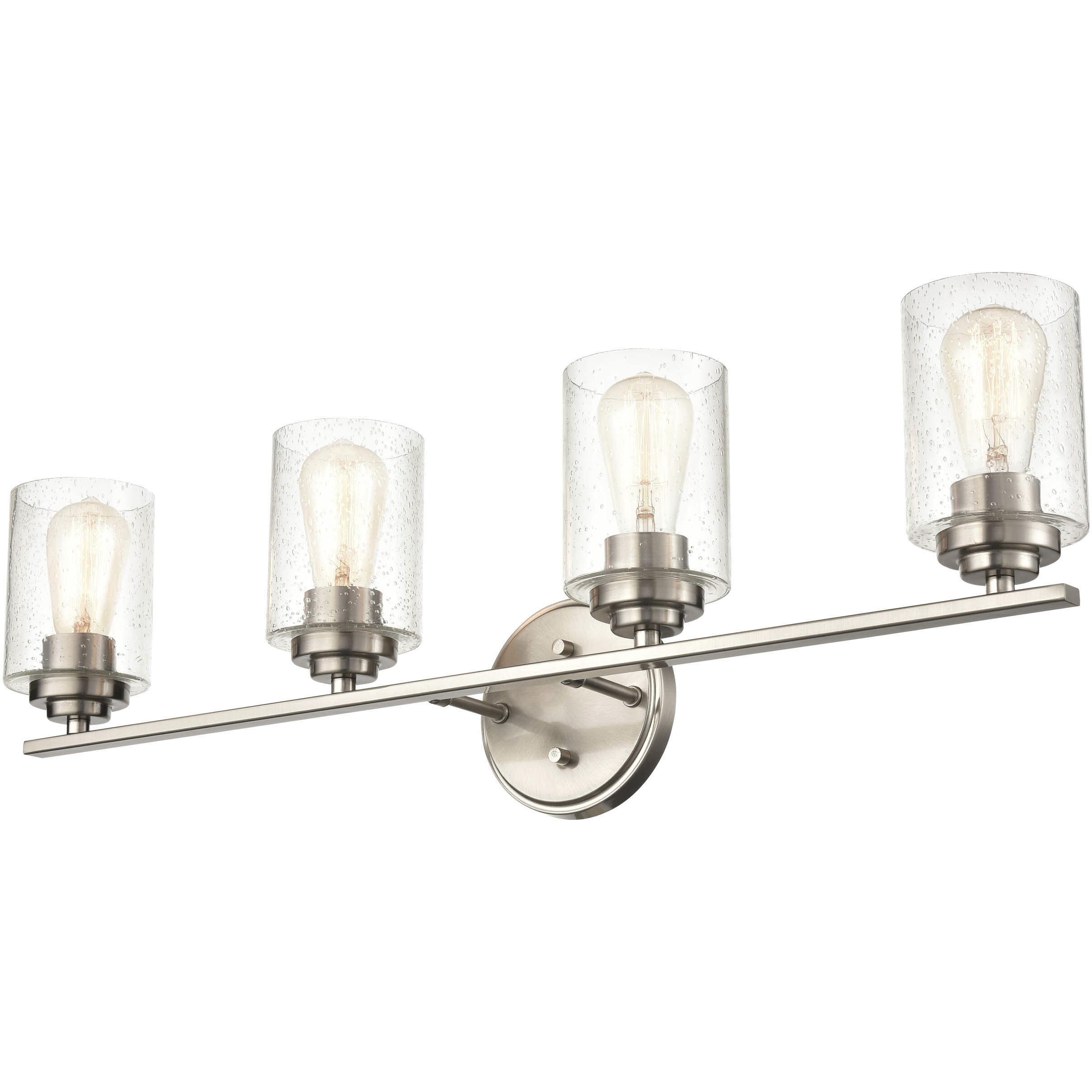 Moven 4 Light 31.13 inch Satin Nickel Bathroom Vanity Light Wall Light