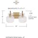 Nyla 2 Light 15 inch Aged Brass Vanity Light Wall Light