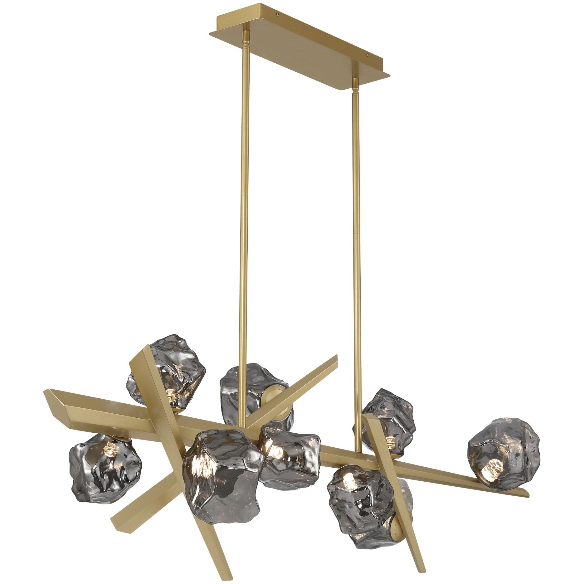 Thorah Linear Chandelier Ceiling Light in Gold
