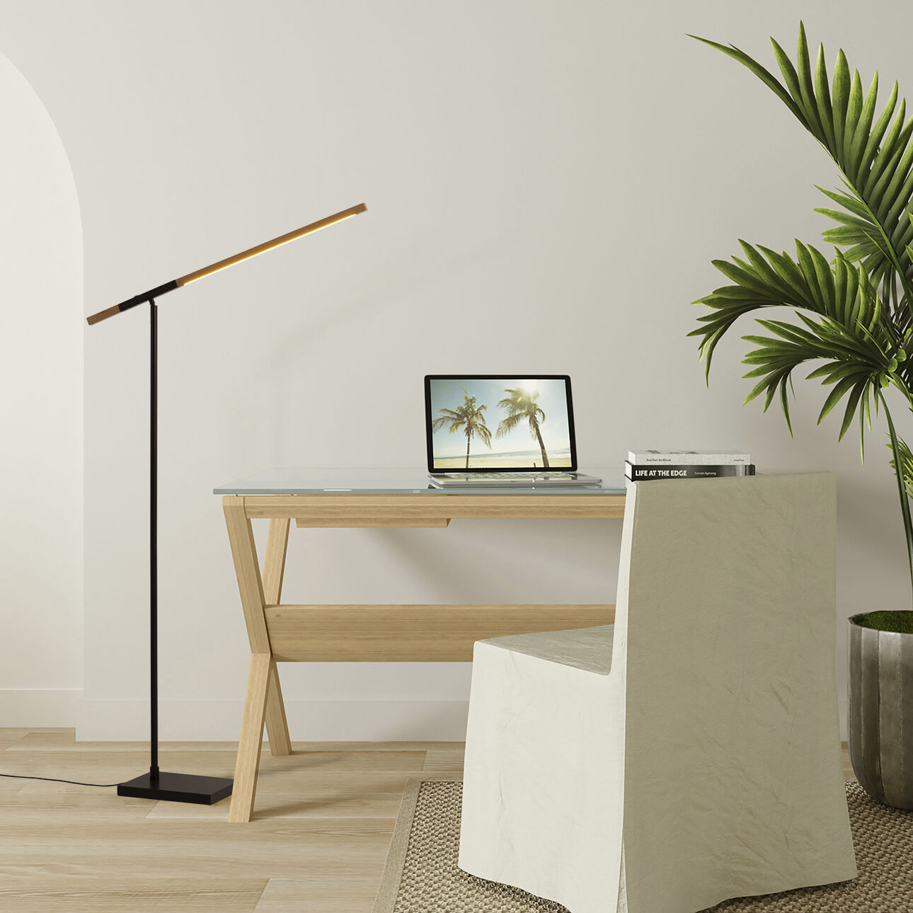 Port 75 inch 28.00 watt Matte Black Floor Lamp Portable Light