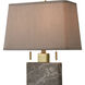 Windsor 27 inch 60.00 watt Gray with Aged Brass Table Lamp Portable Light