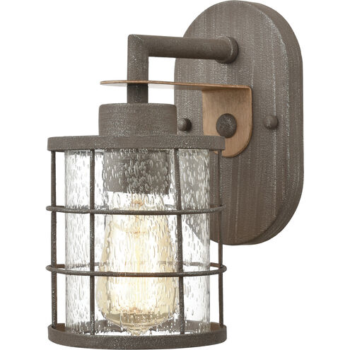 Gilbert 1 Light 8 inch Rusted Coffee with Light Wood Vanity Light Wall Light