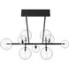 Delilah LED 24 inch Black Chandelier Ceiling Light
