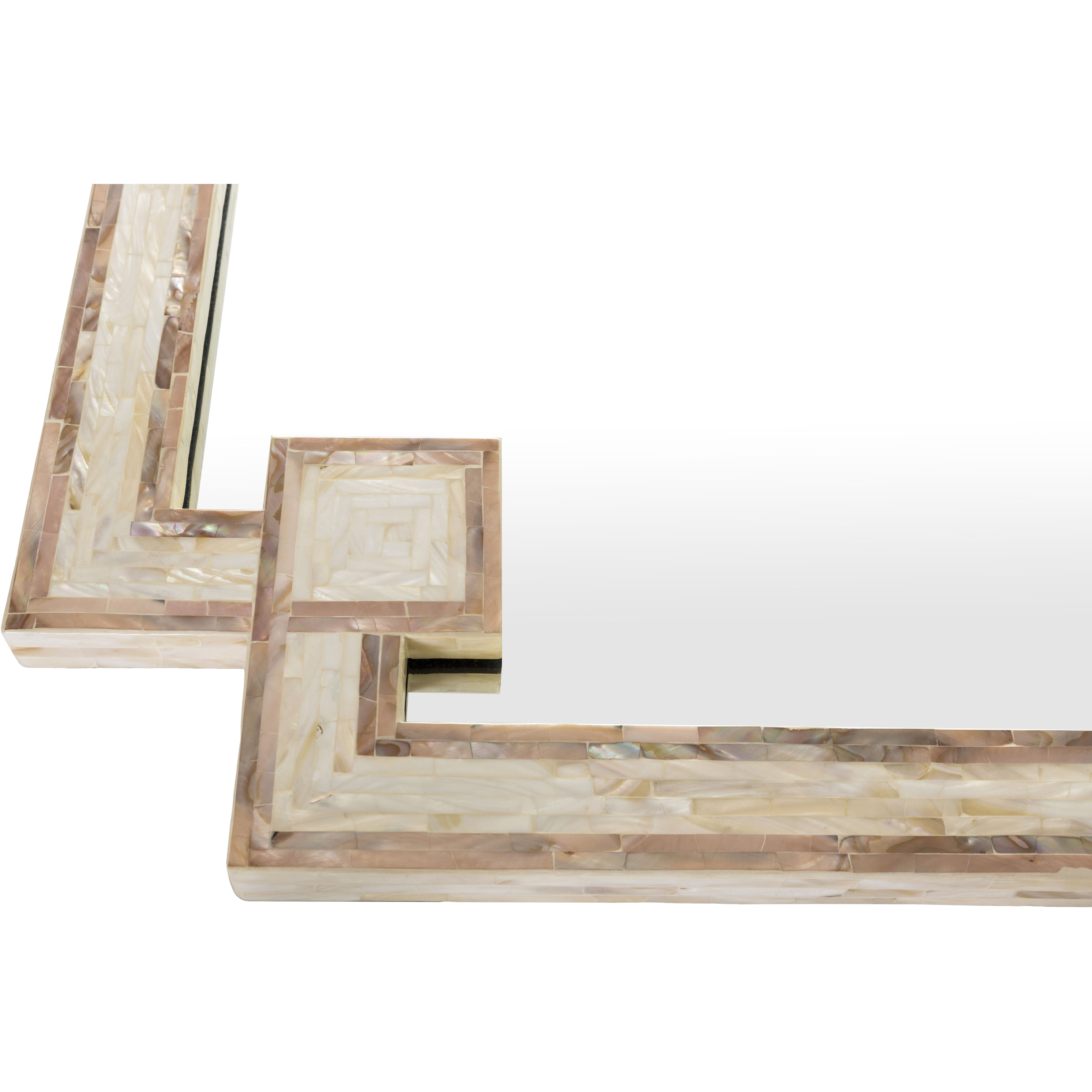 Banks 37.8 X 28 inch Ivory Mirror, Large